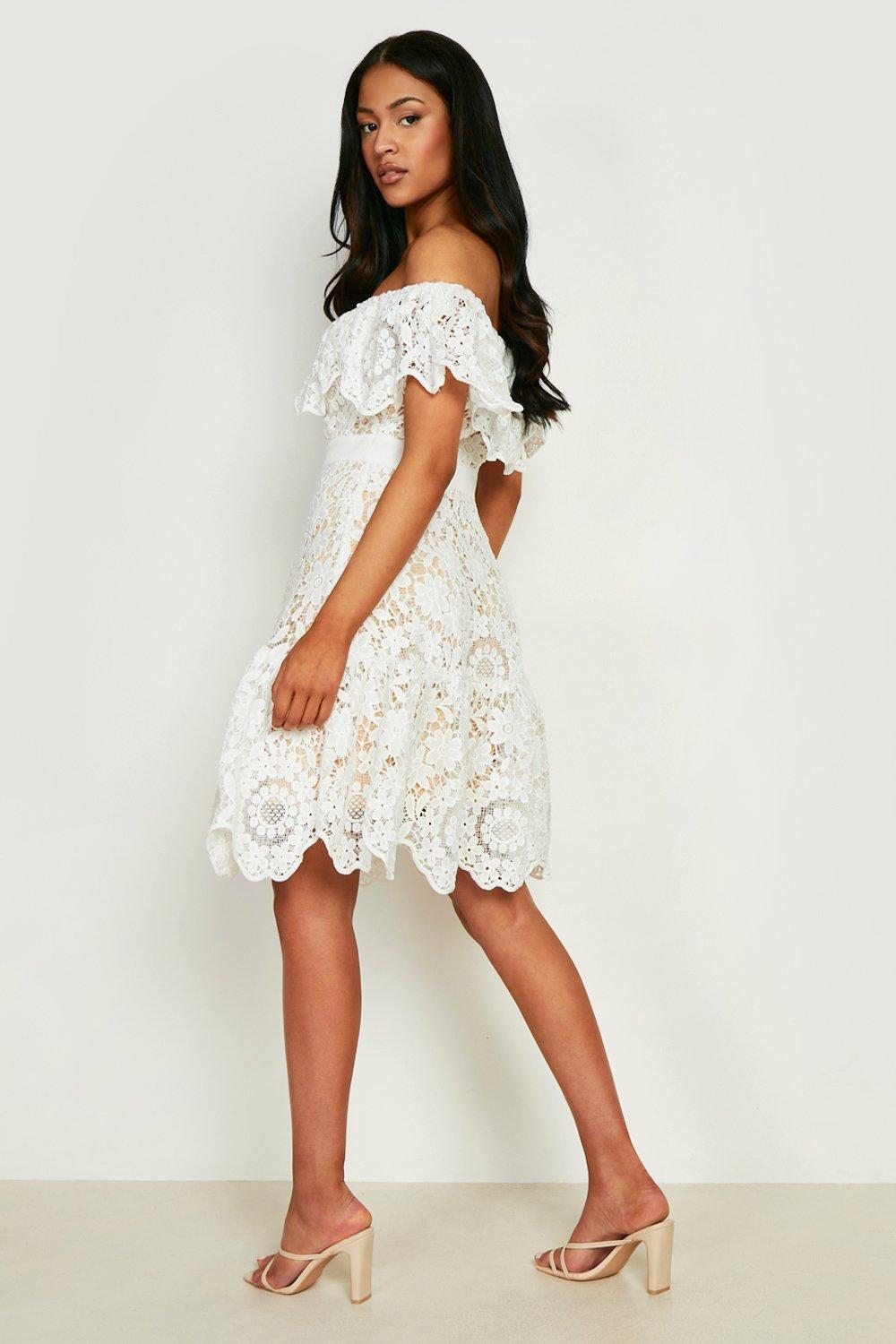 Tall Lace Frill Detail Mini Dress