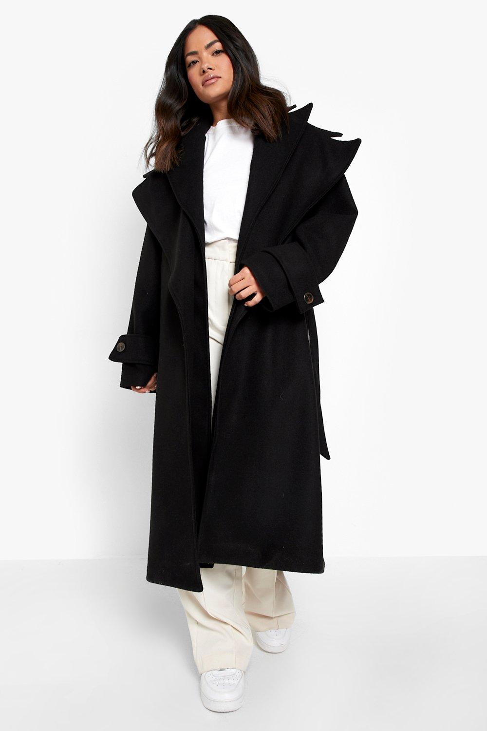 ジャケット・アウター Bruxelles Wool-Blend Coat Her lip to Ex-Boyfriend Wool Blend Oversized Jacket - Dark Grey – Belle