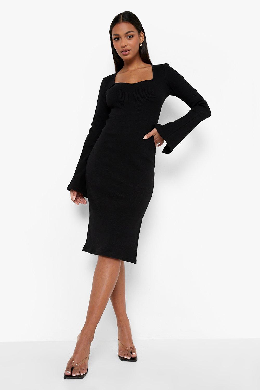 Boohoo split sleeve dress hotsell
