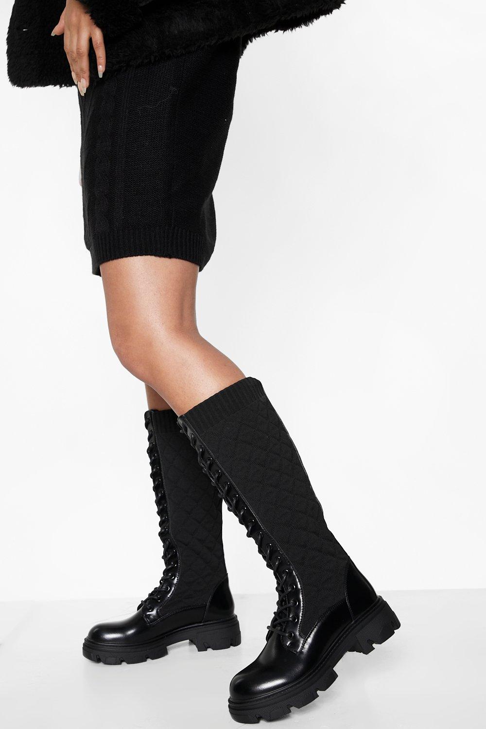 Quilted over the knee boots best sale