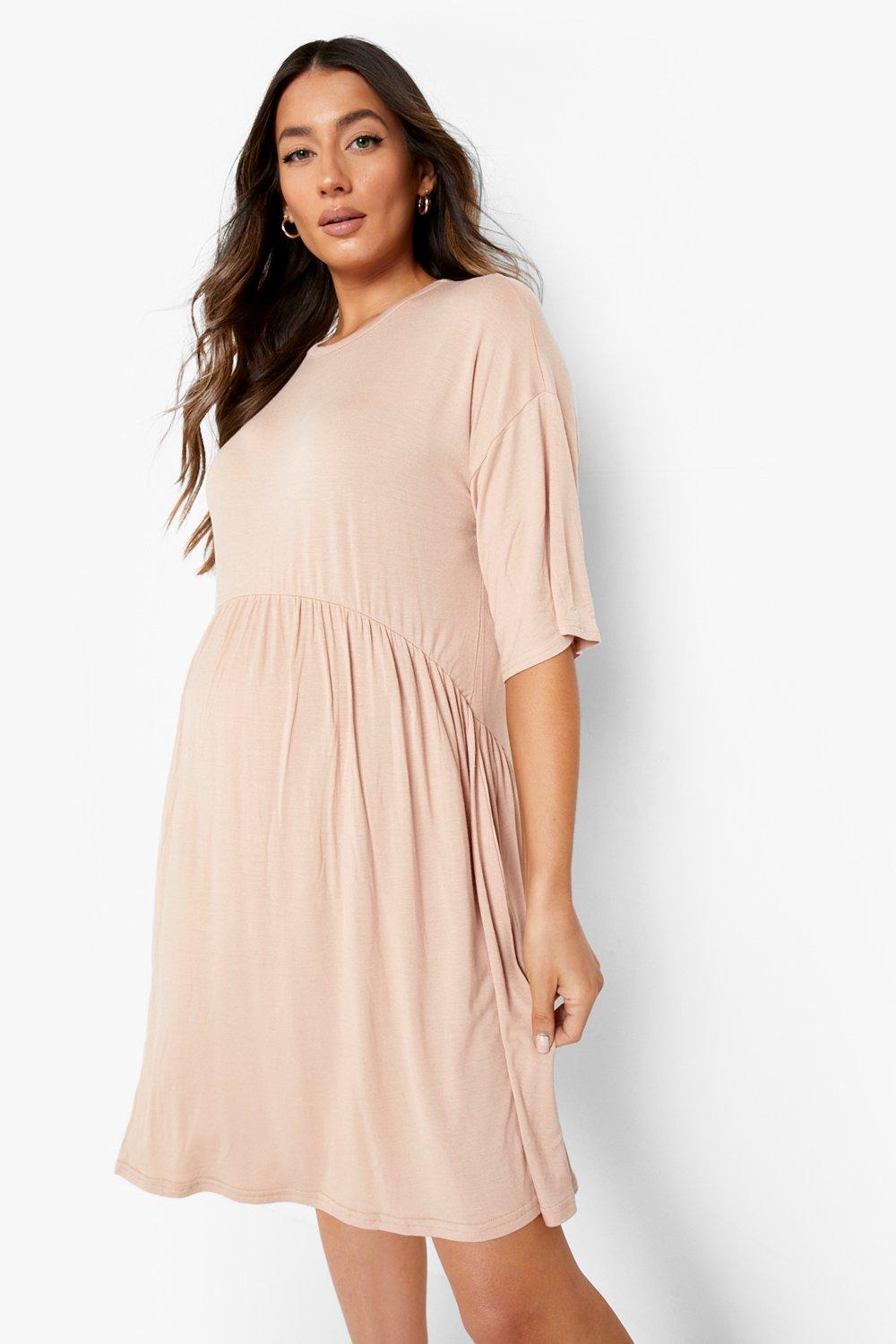 Maternity Slouchy Smock Dress boohoo NO