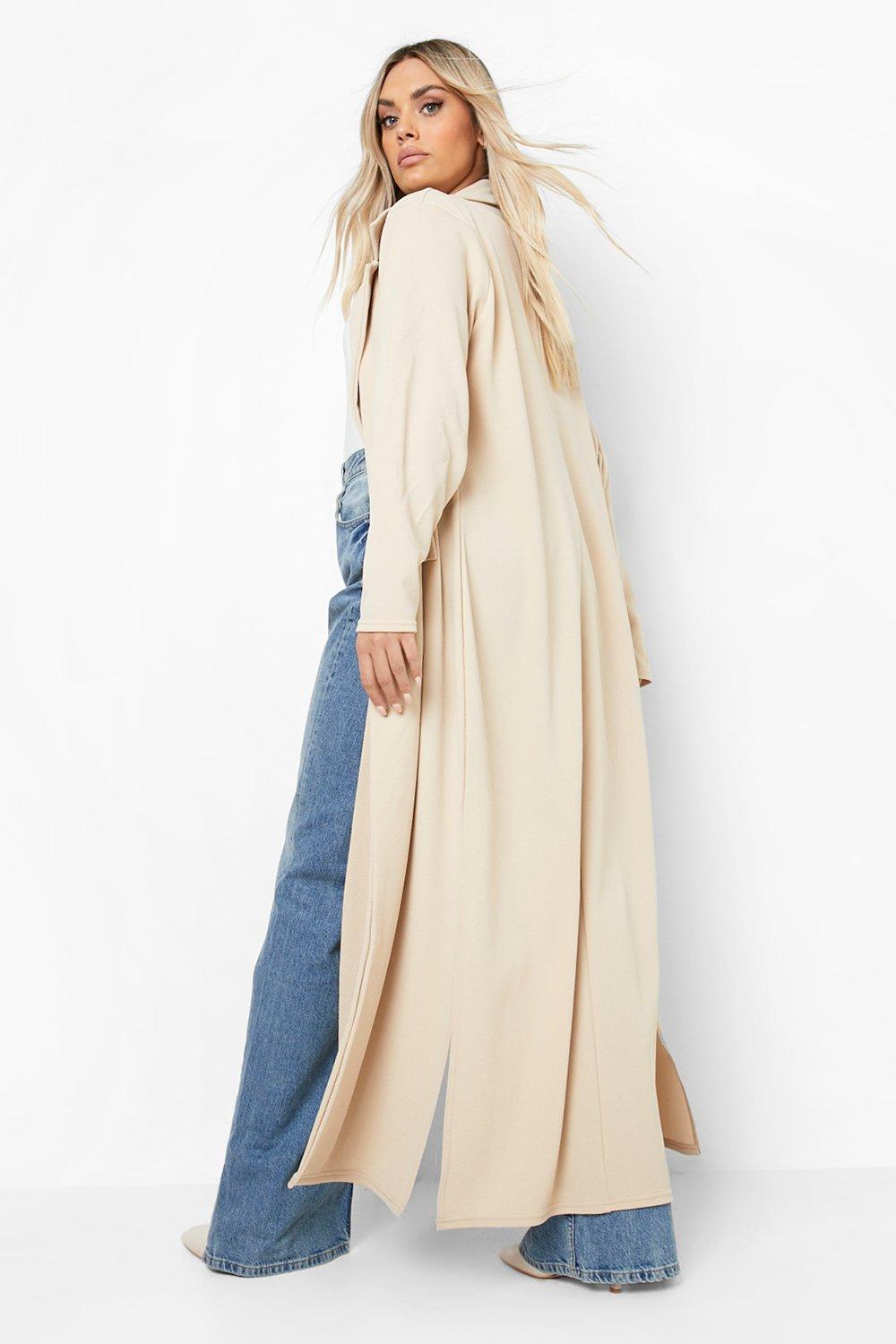 Crepe hot sale duster coat