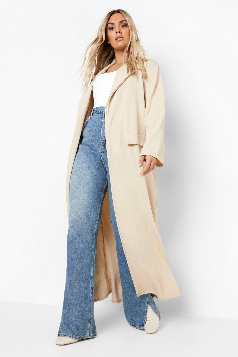 Crepe shop duster coat