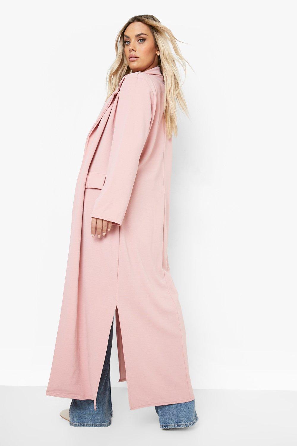 Blush pink sale duster coat