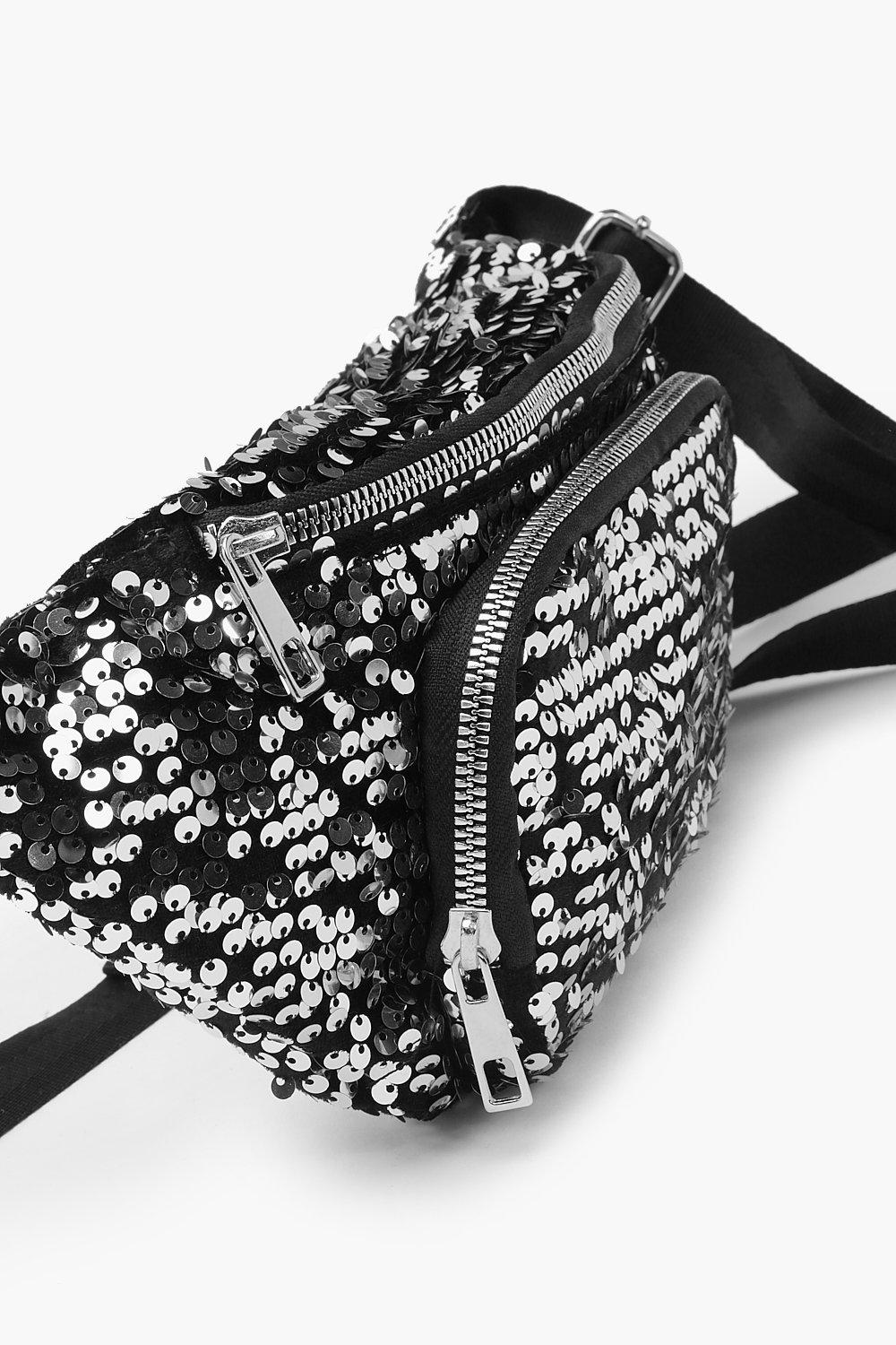 Silver Sequin Bum Bag