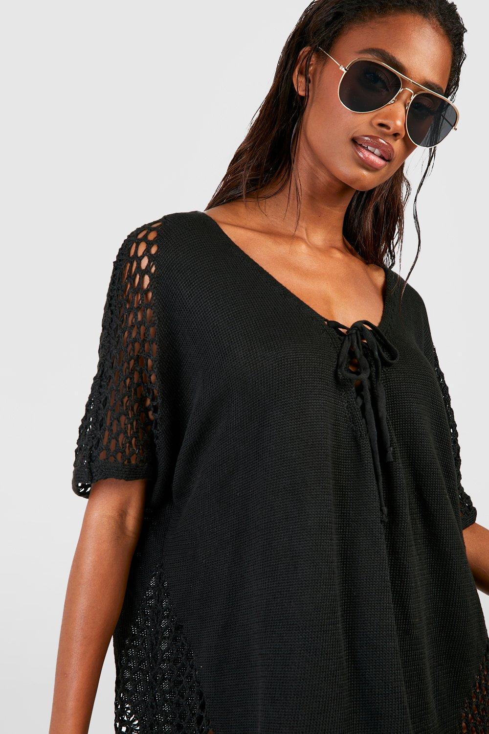 Tassel crochet shop beach cover up