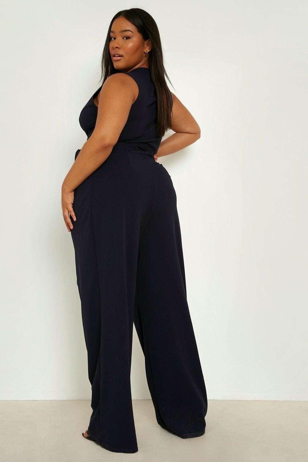 Two Tone Rib Long Sleeve Zip Through Unitard Jumpsuit