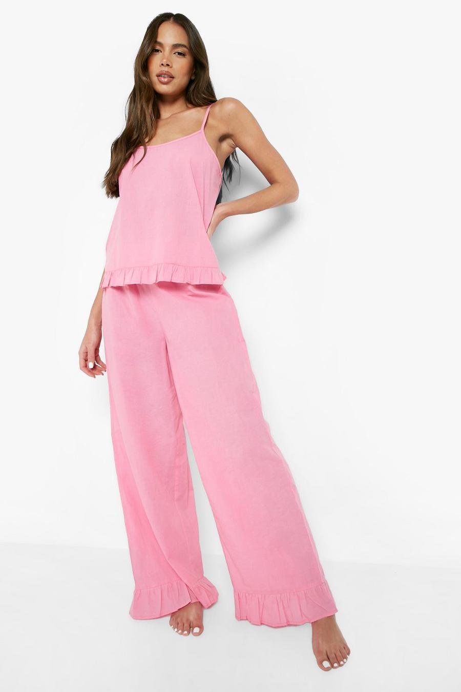 Pink Hotel Luxe Cotton Mix & Match Frill Trouser image number 1