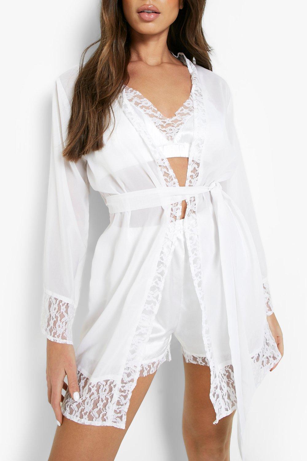 White lace clearance dressing gown uk