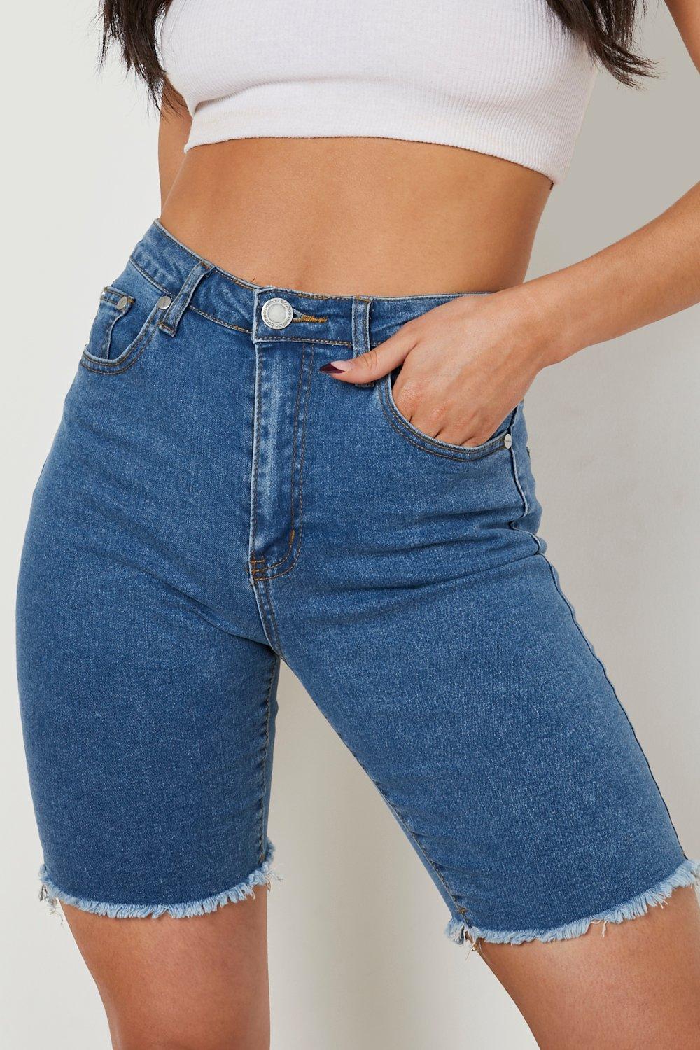 Blue Jean Biker Shorts Discount | bellvalefarms.com