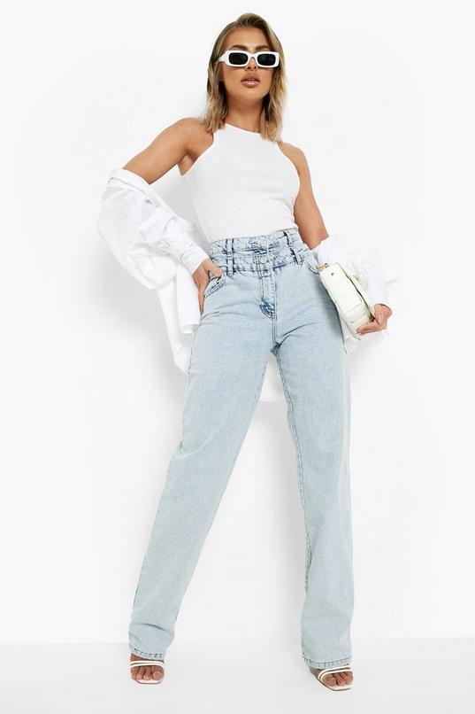 Double Waistband Relax Fit Jeans
