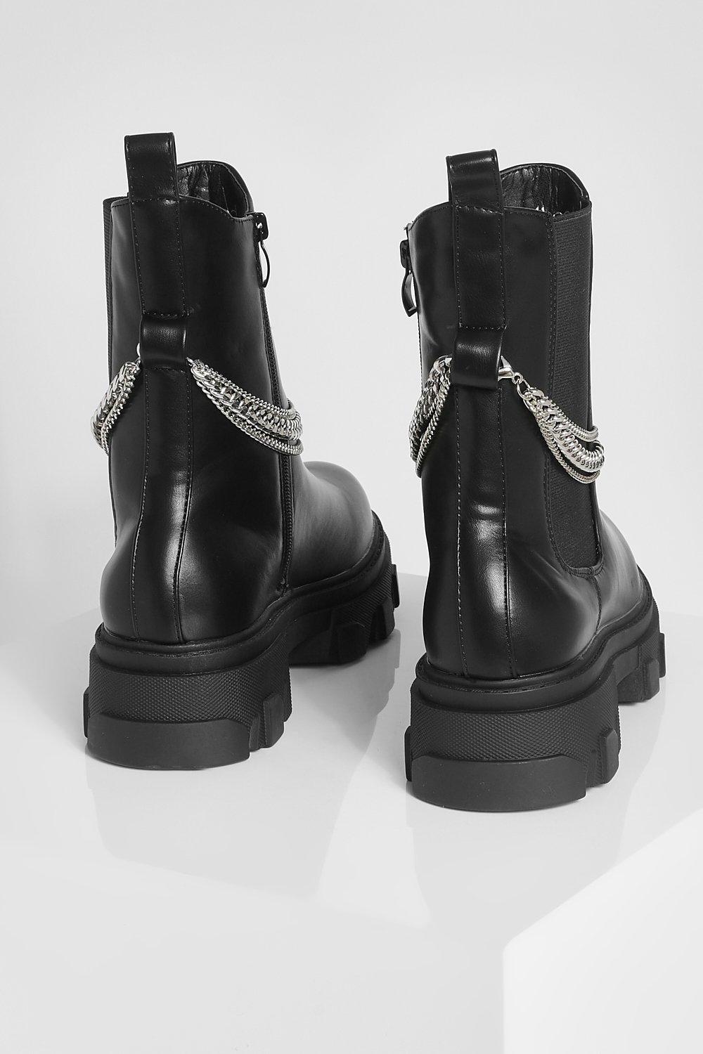 Chelsea boots with chain best sale