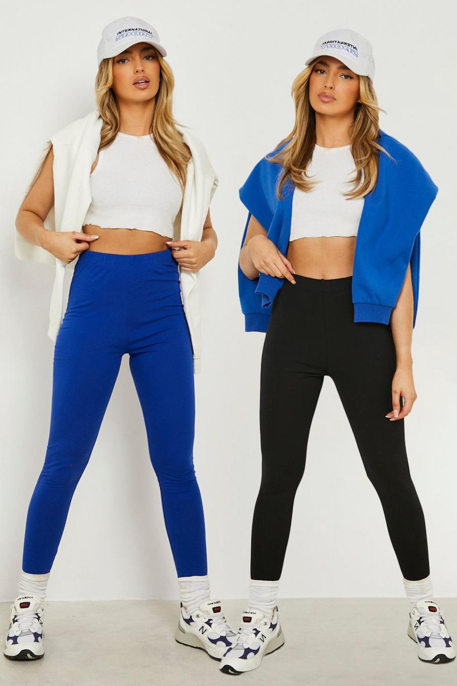 Blue Basics 2 Pack High Waisted Core Jersey Knit Leggings image number 1
