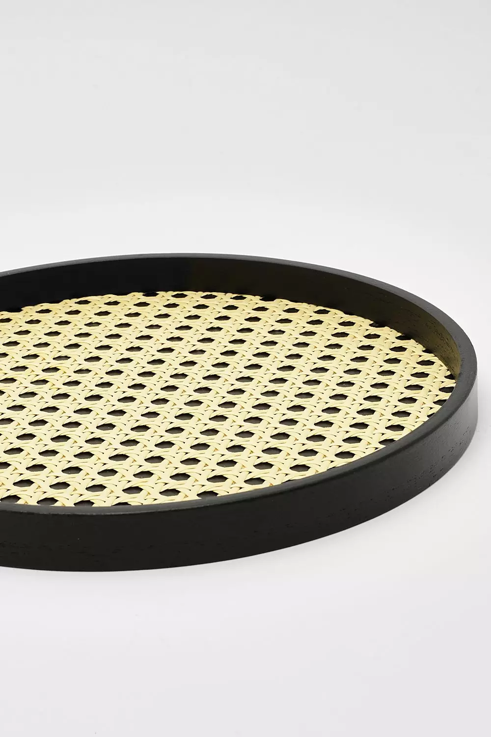 Black Rattan Decorative Display Tray alternative image