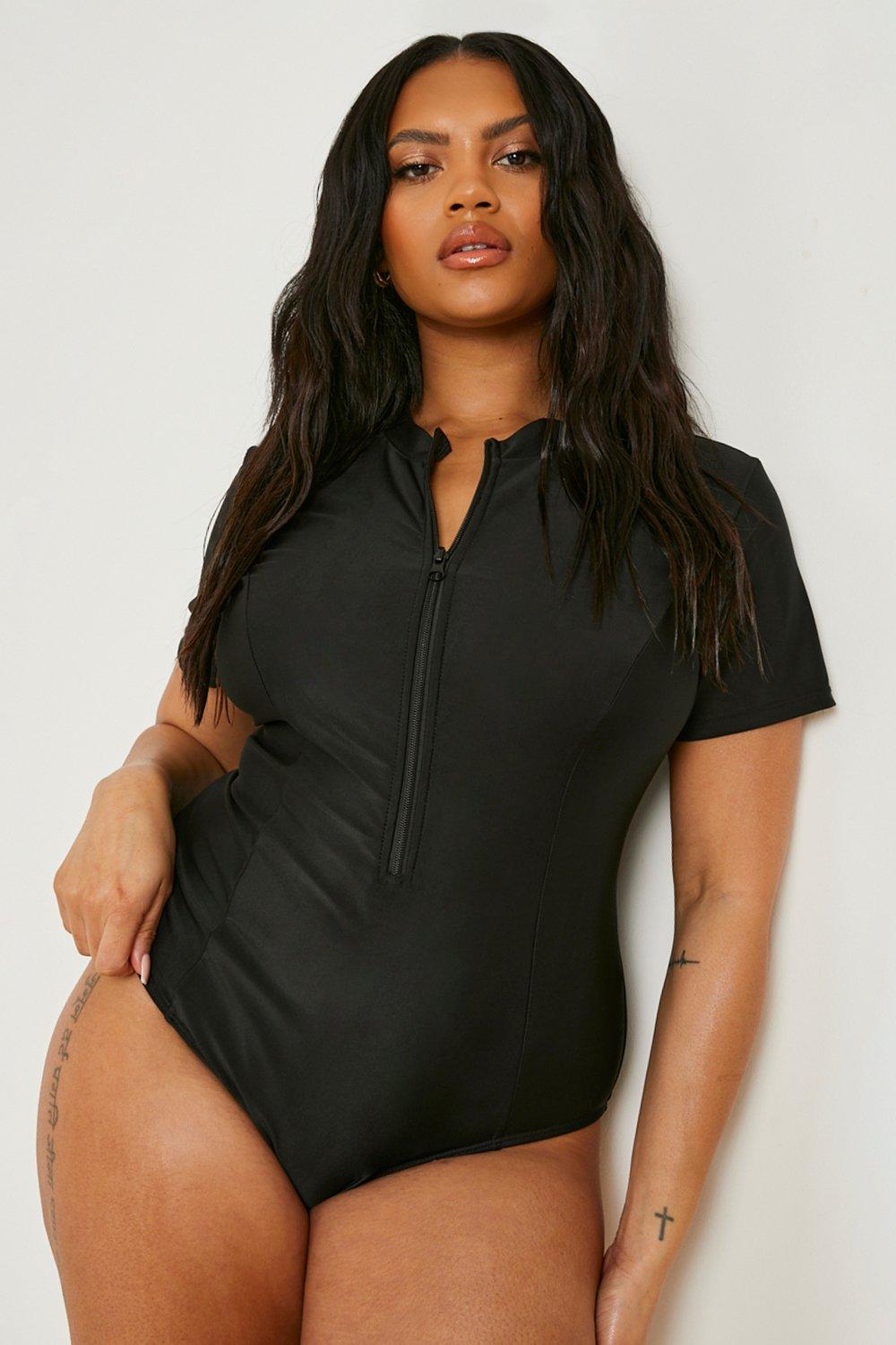 Plus Size Two Piece Rash Guard