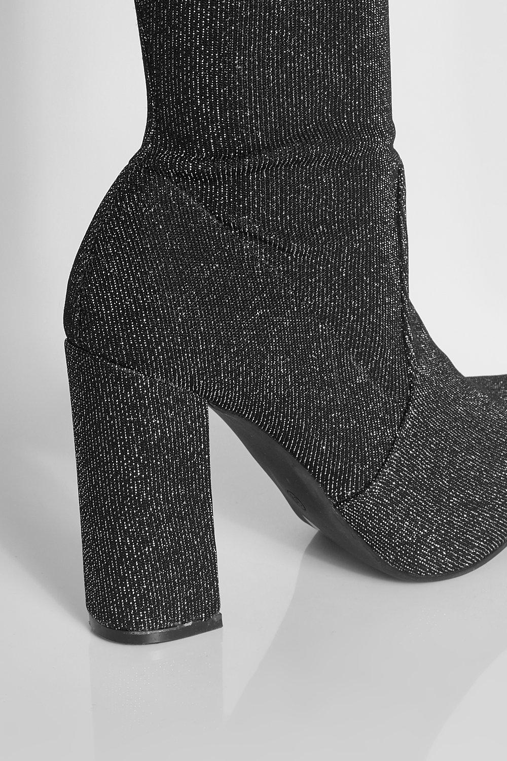 Black glitter shop boots uk