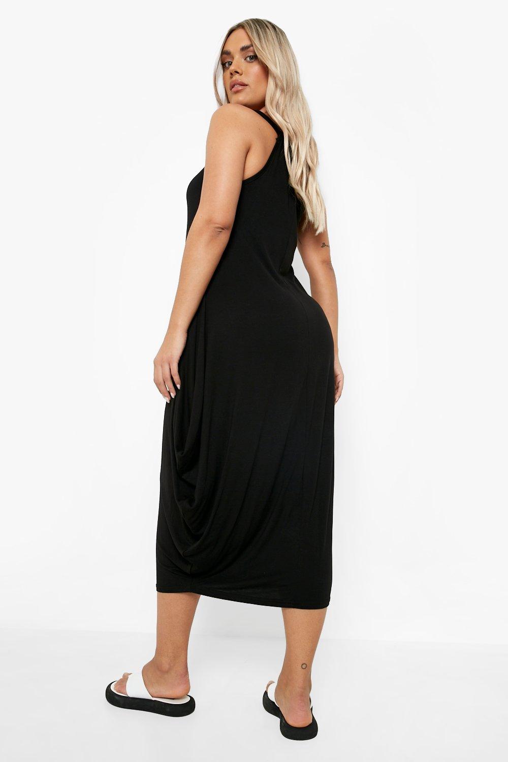 Racer back best sale ruched maxi dress