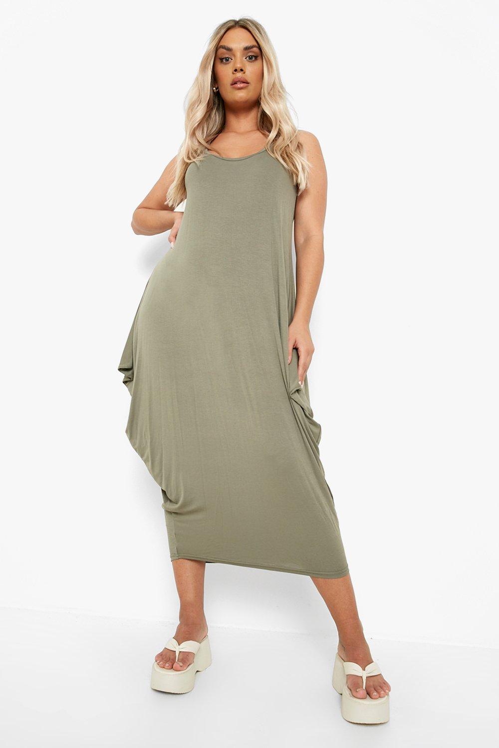 Khaki shop dress boohoo