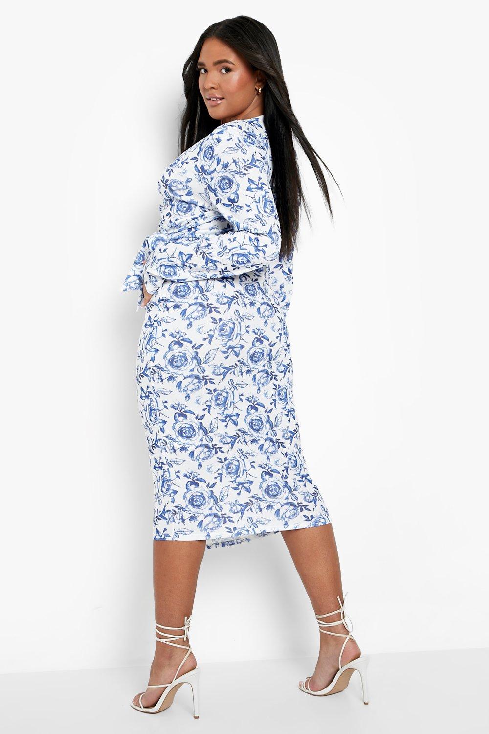 boohoo porcelain dress