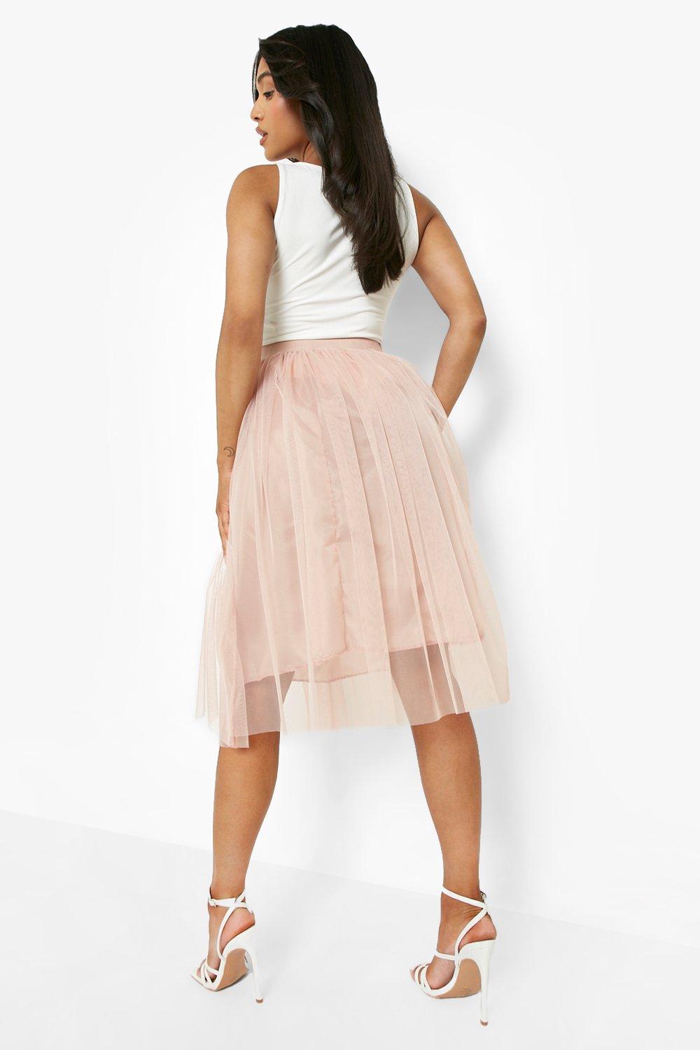 Tulle midi 2025 skirt boohoo