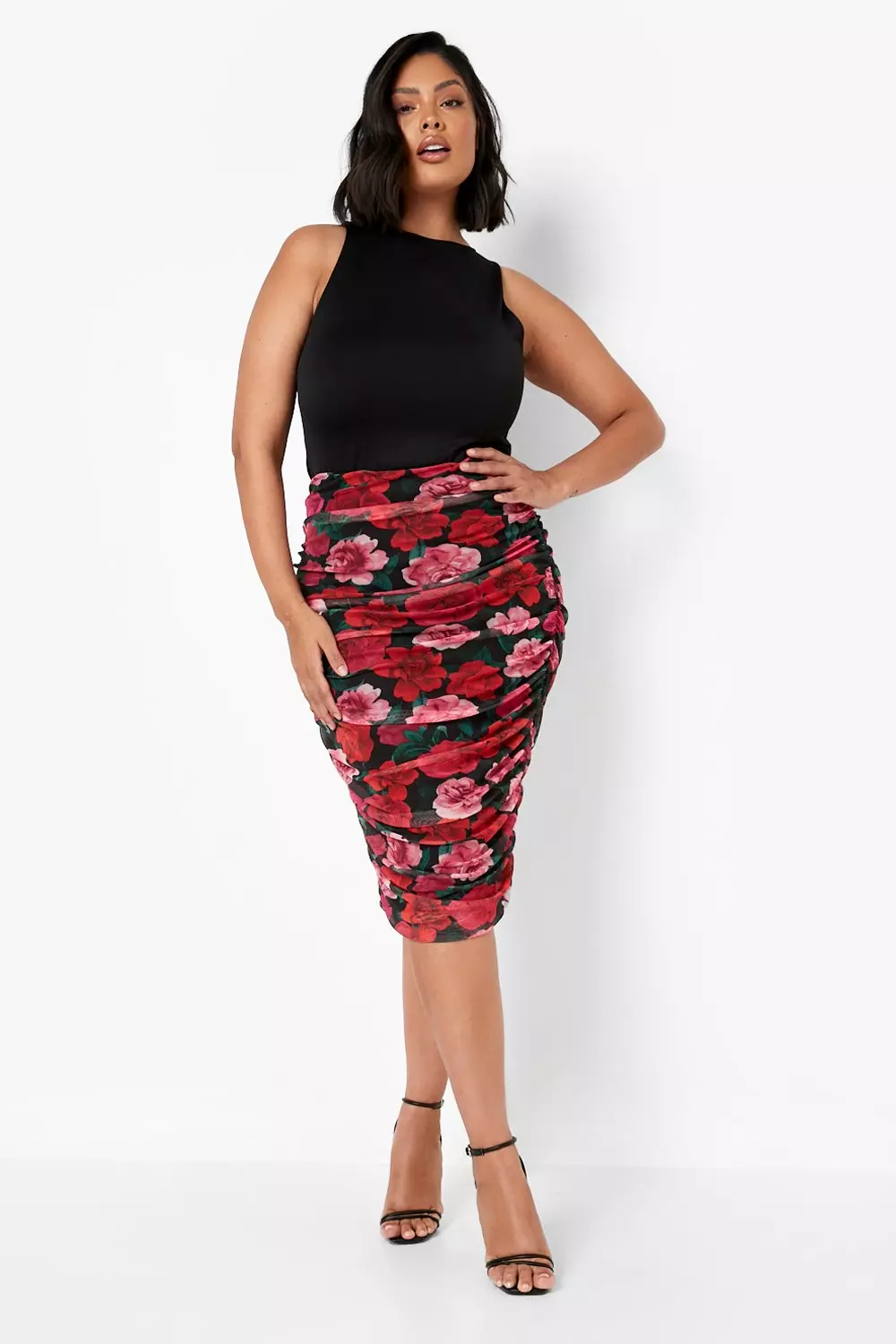 Plus Size Mesh Midi Skirt | vlr.eng.br