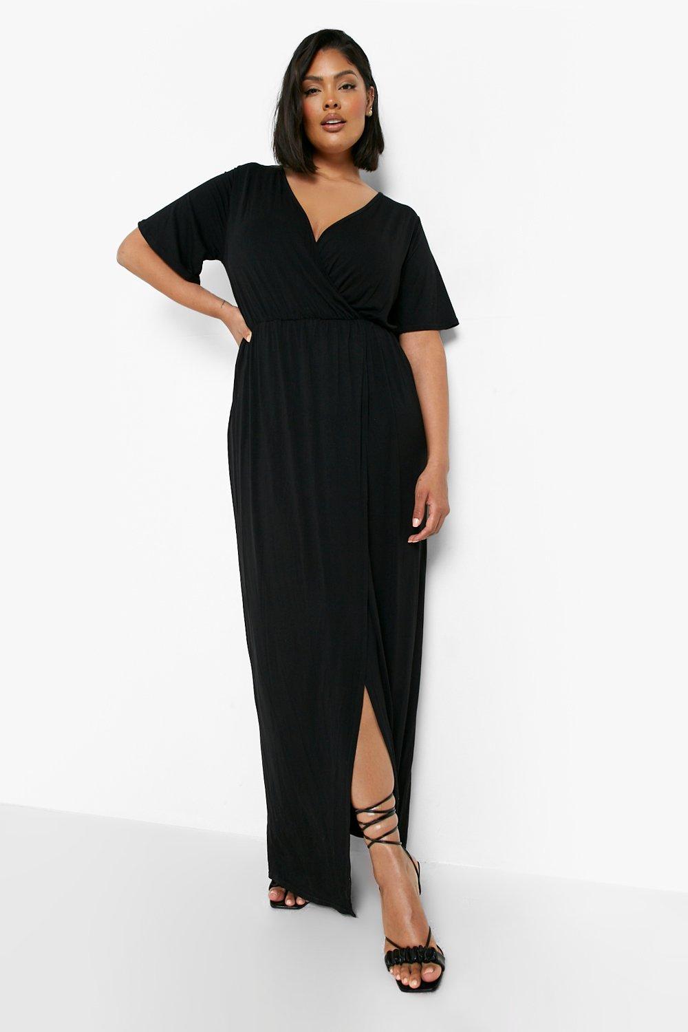 Boohoo wrap shop maxi dress