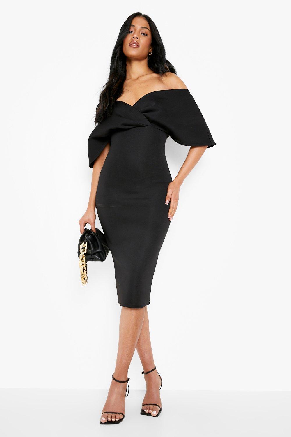 off the shoulder midi dress boohoo