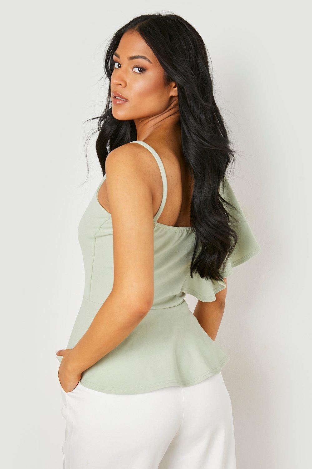 Iza Strappy Peplum Tank, Greylin Collection – Greylin Collection