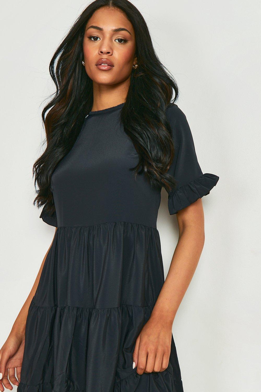 Tall Frill Detail Smock Dress boohoo