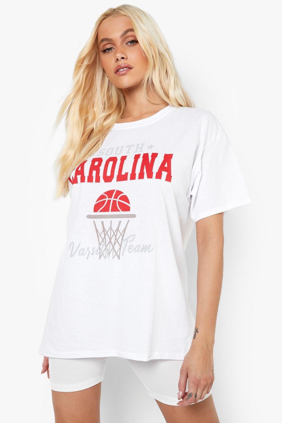 White South Carolina Oversized Overdyed T-shirt  image number 1