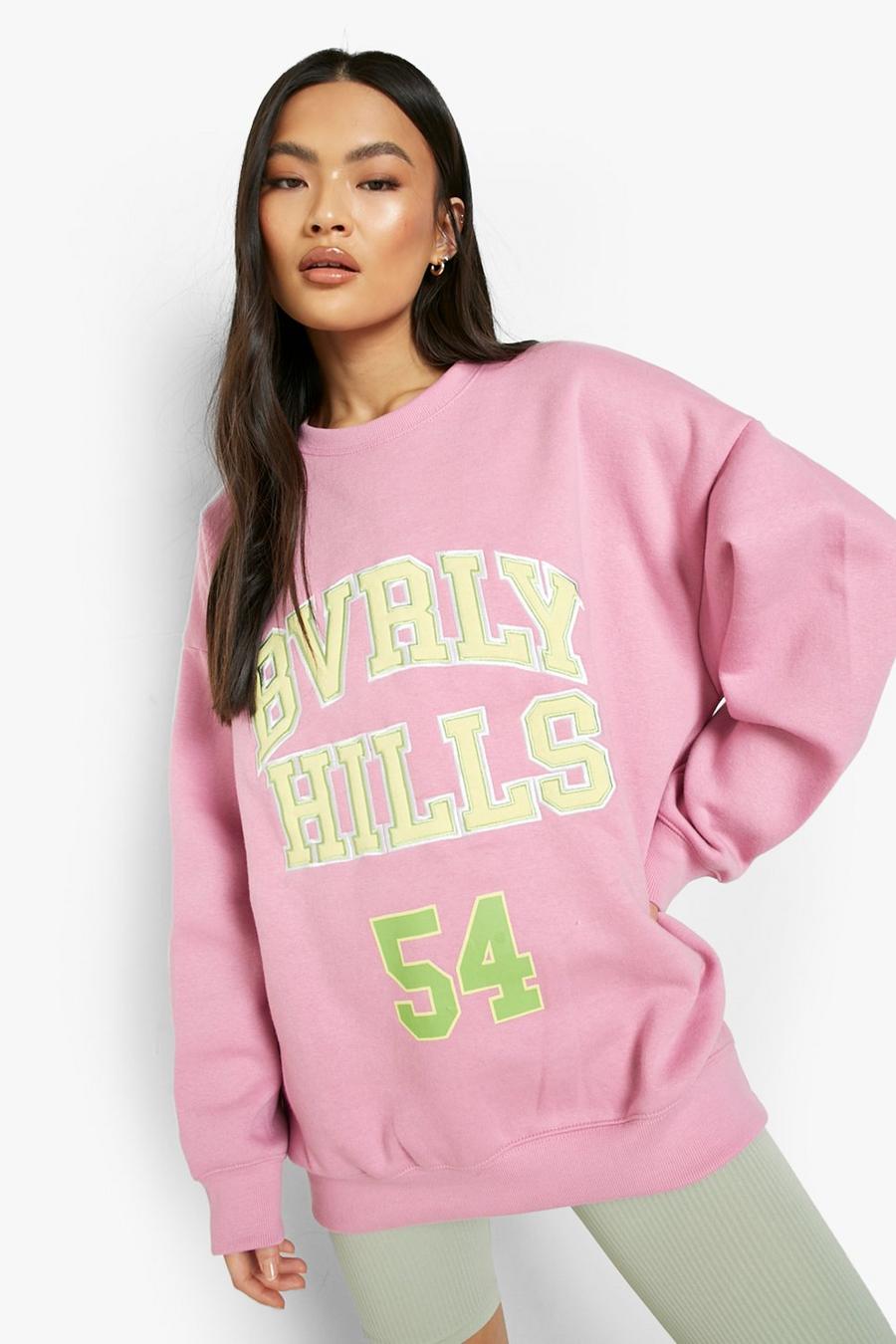 Pink Beverly Hills Oversized Sweater  image number 1