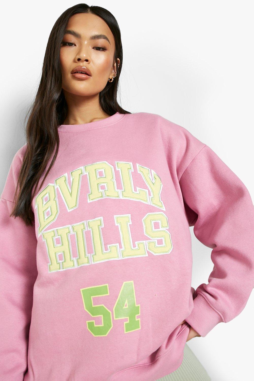 Boohoo pink sweatshirt hot sale