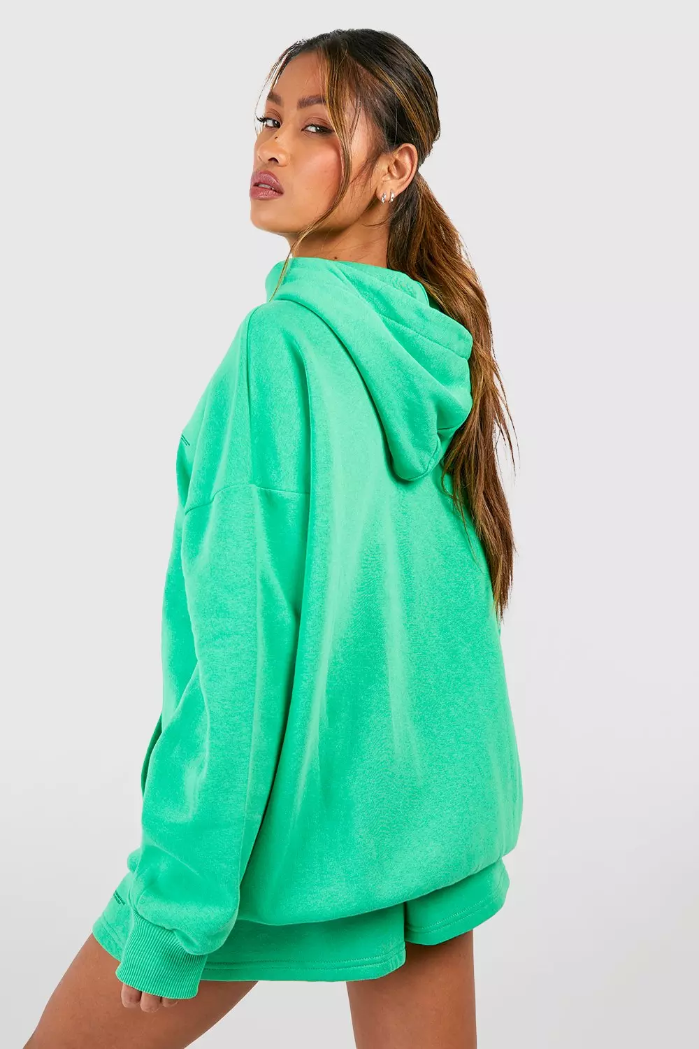 Green Dsgn Studio Text Print Hooded Short Tracksuit  alternative image
