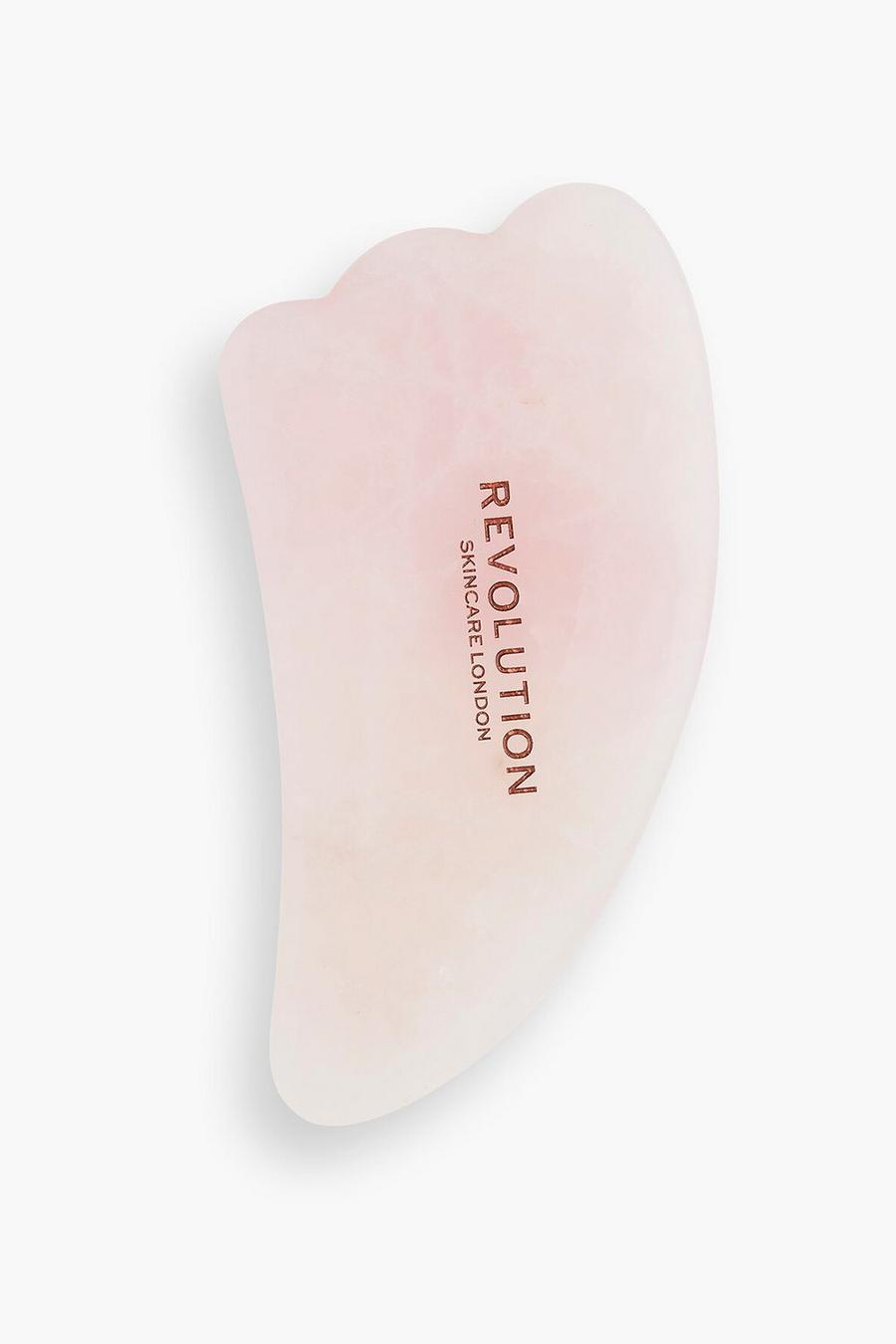 Piedra Gua Sha de cuarzo rosa de Revolution Skincare, Pink rose