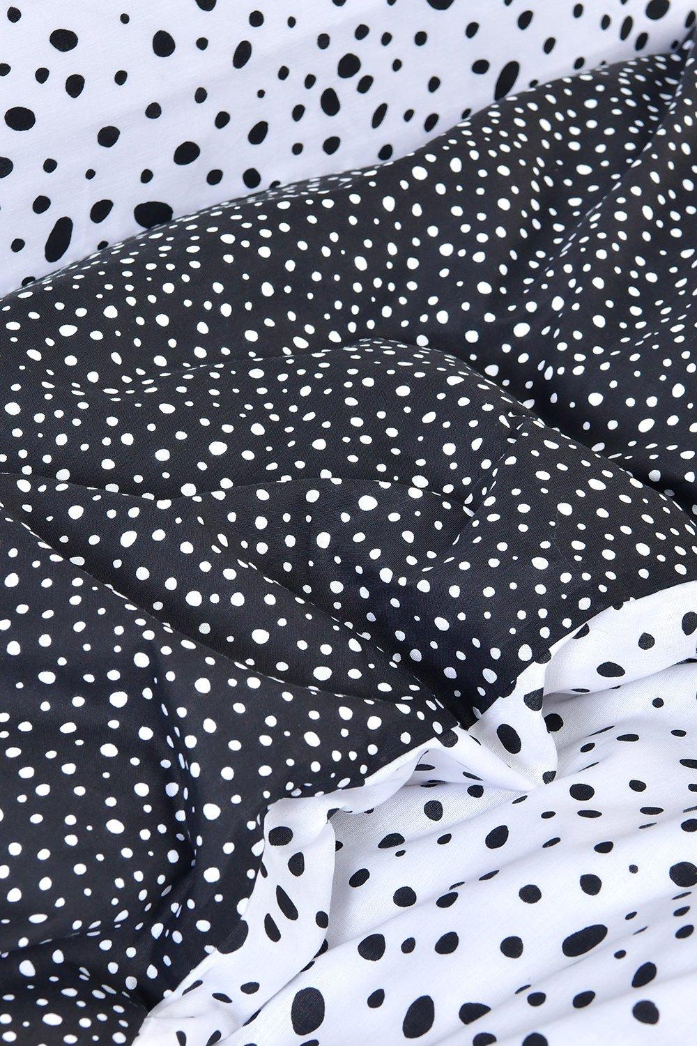 PIUMINO DOUBLE FACE A POIS DONNA NERO - Step By Step