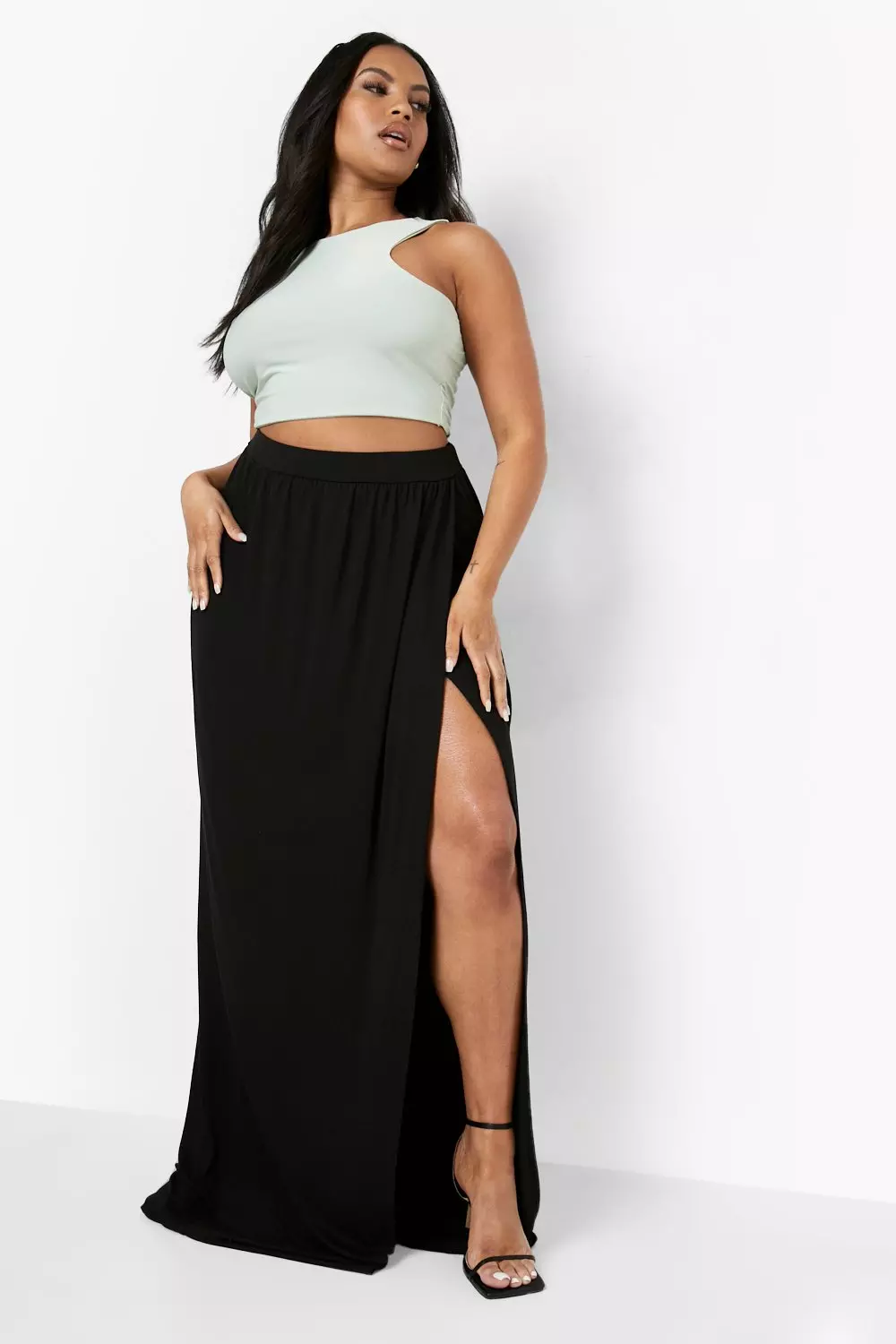 Maxi wrap skirt outlet plus size