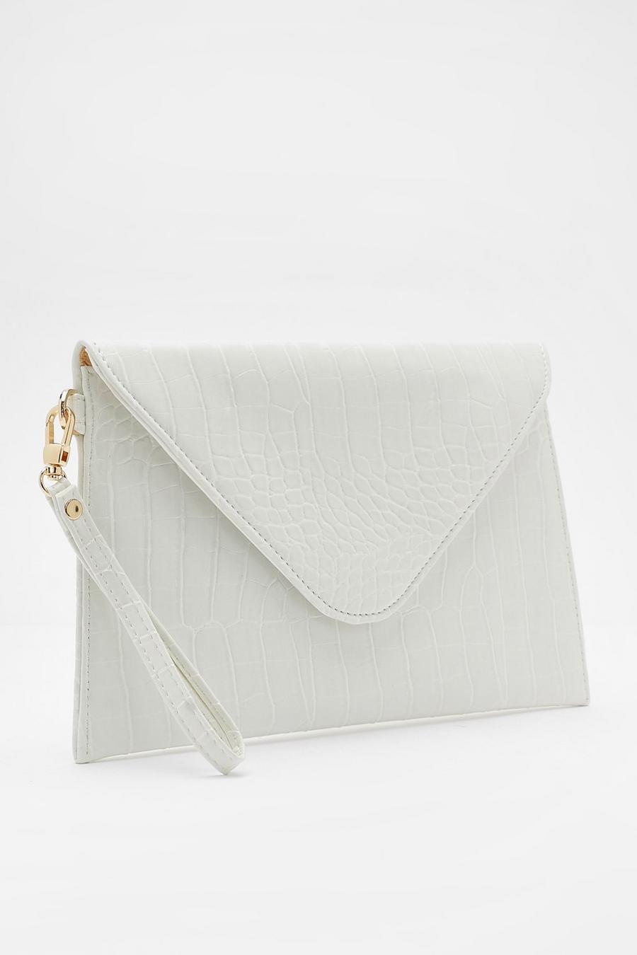 White blanc Envelope Clutch Bag