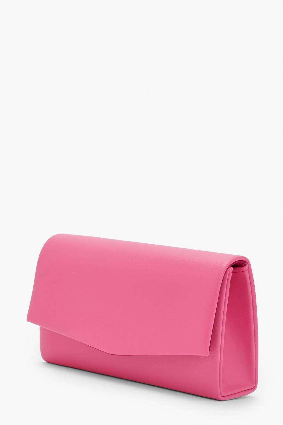 Pink Basic Structured Clutch image number 1