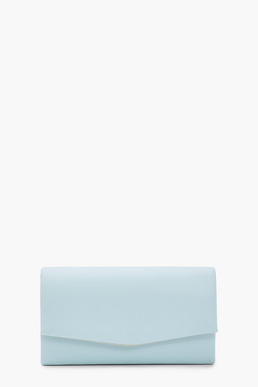 Turquoise Basic Structured Clutch image number 1