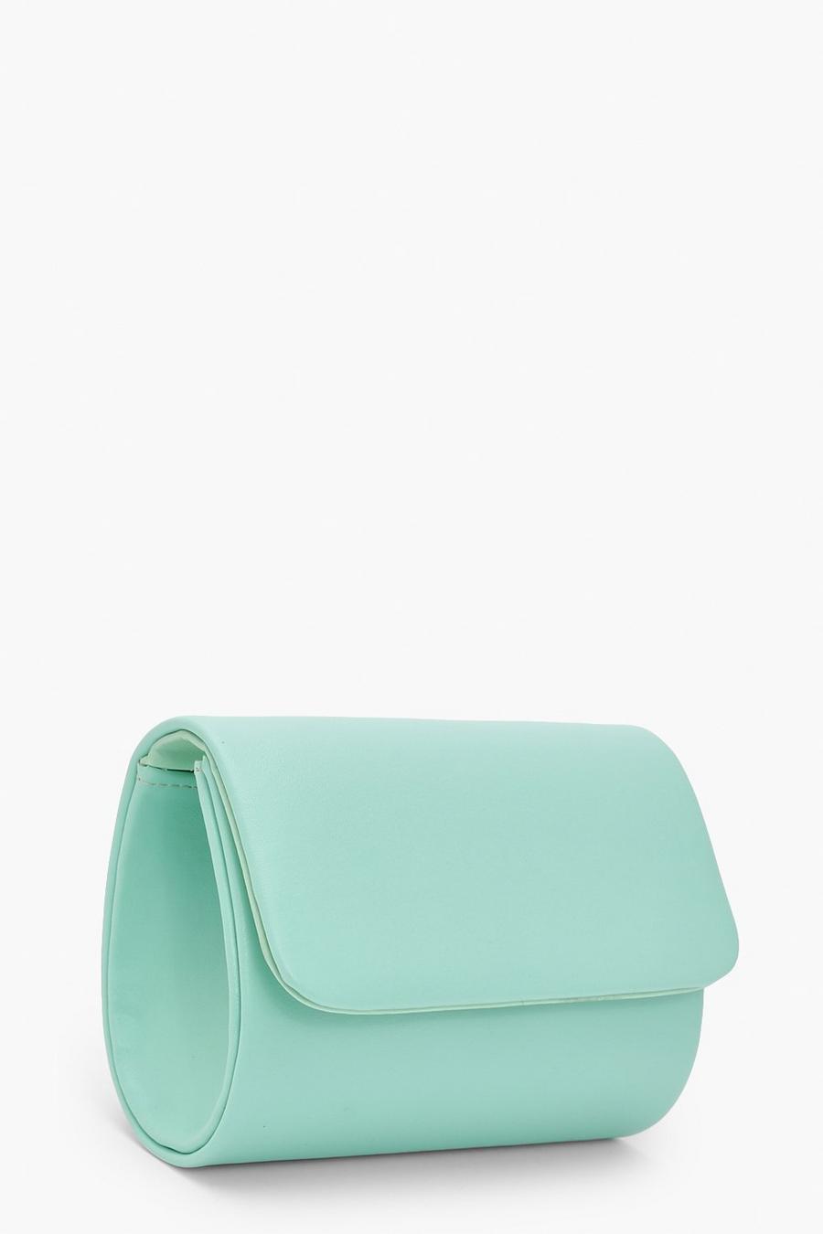 Sage green Basic Structured Mini Clutch image number 1