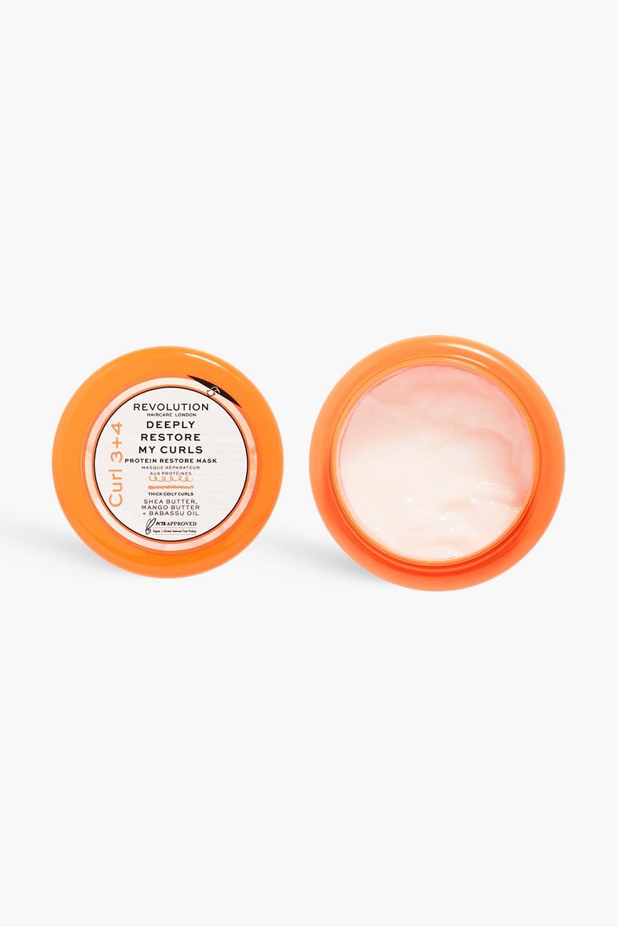 Revolution Haircare - Maschera notte per capelli ricci effetto ristoratore, Peach naranja
