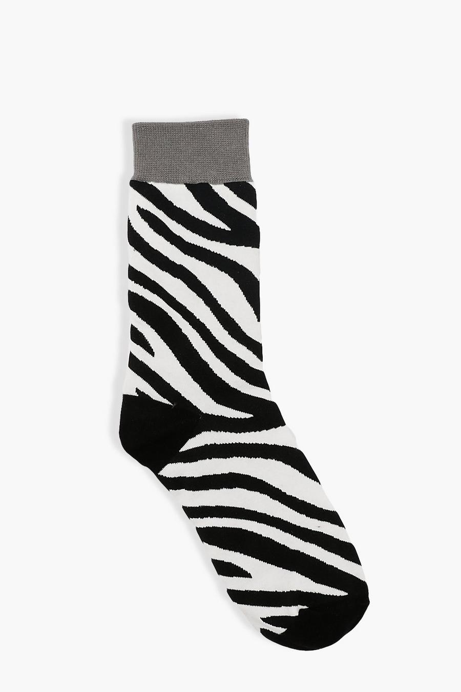 Zebra גרביים בדוגמת זברה image number 1