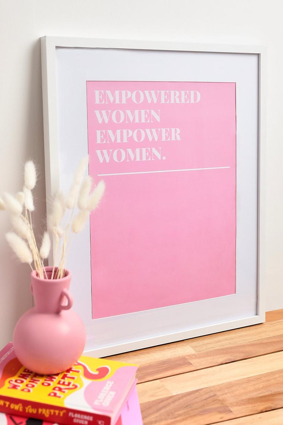 Pink rosa Empowered Women Empower Women Poster (A3)