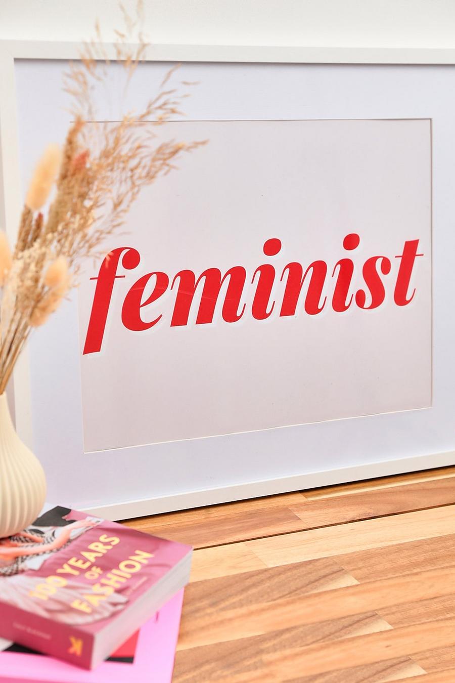 Affiche format A3  à slogan Feminist, Pink image number 1