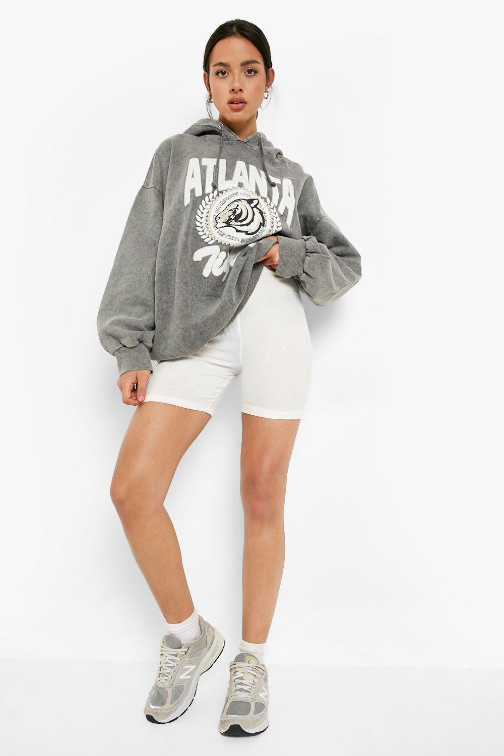 Charcoal Washed Oversized Hoodie, Tops