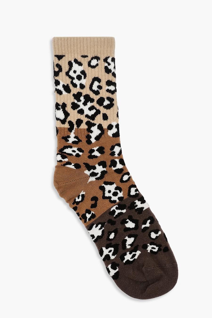 Calzini leopardati tono su tono, Multi multicolor