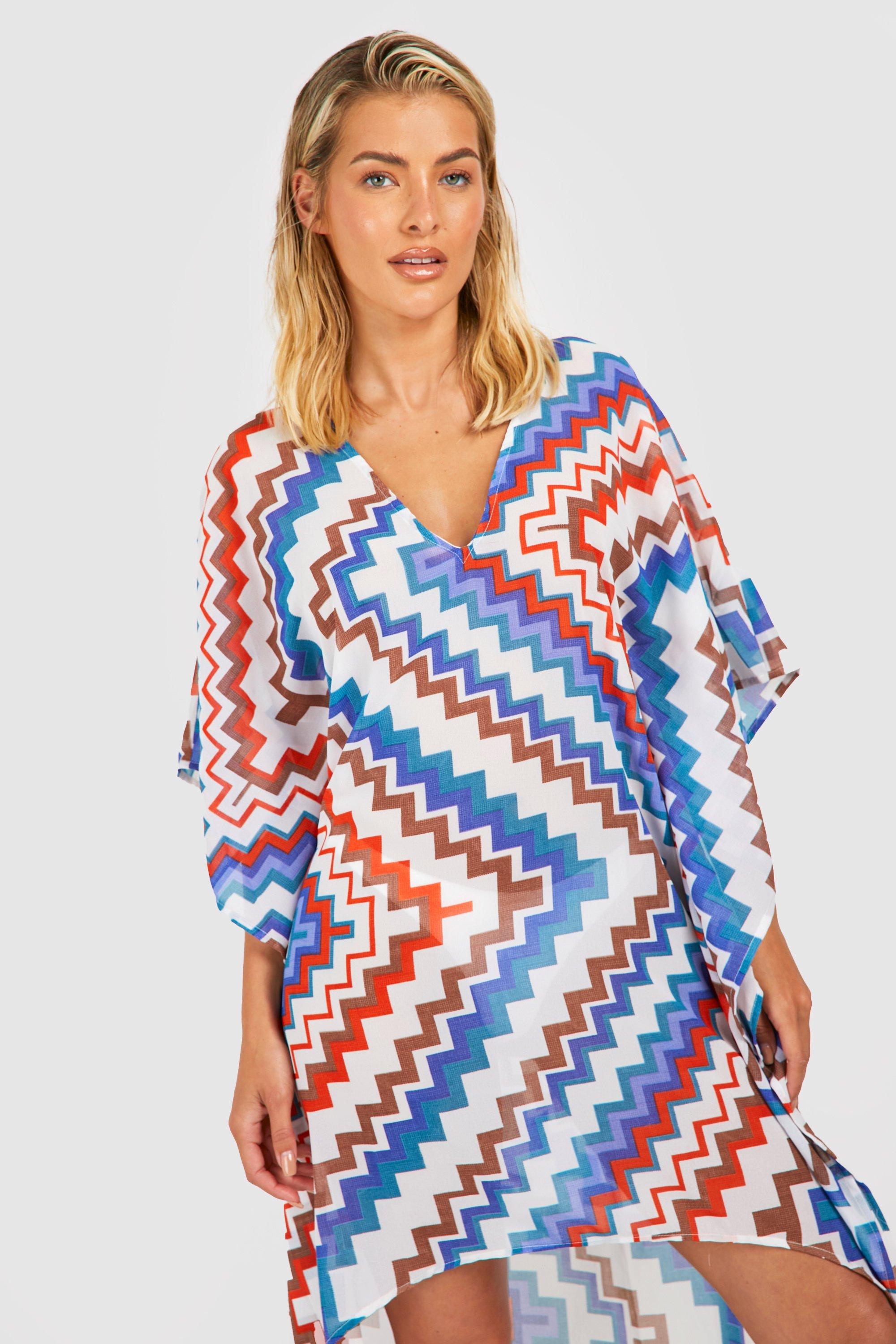 Vestido de playa con patrón geométrico, Mode de Mujer
