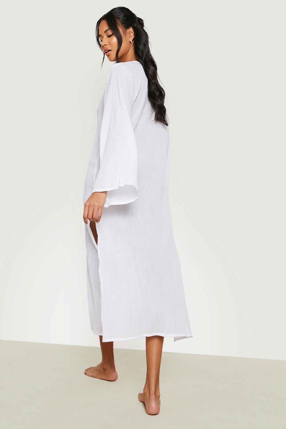 White cheesecloth shop maxi dress