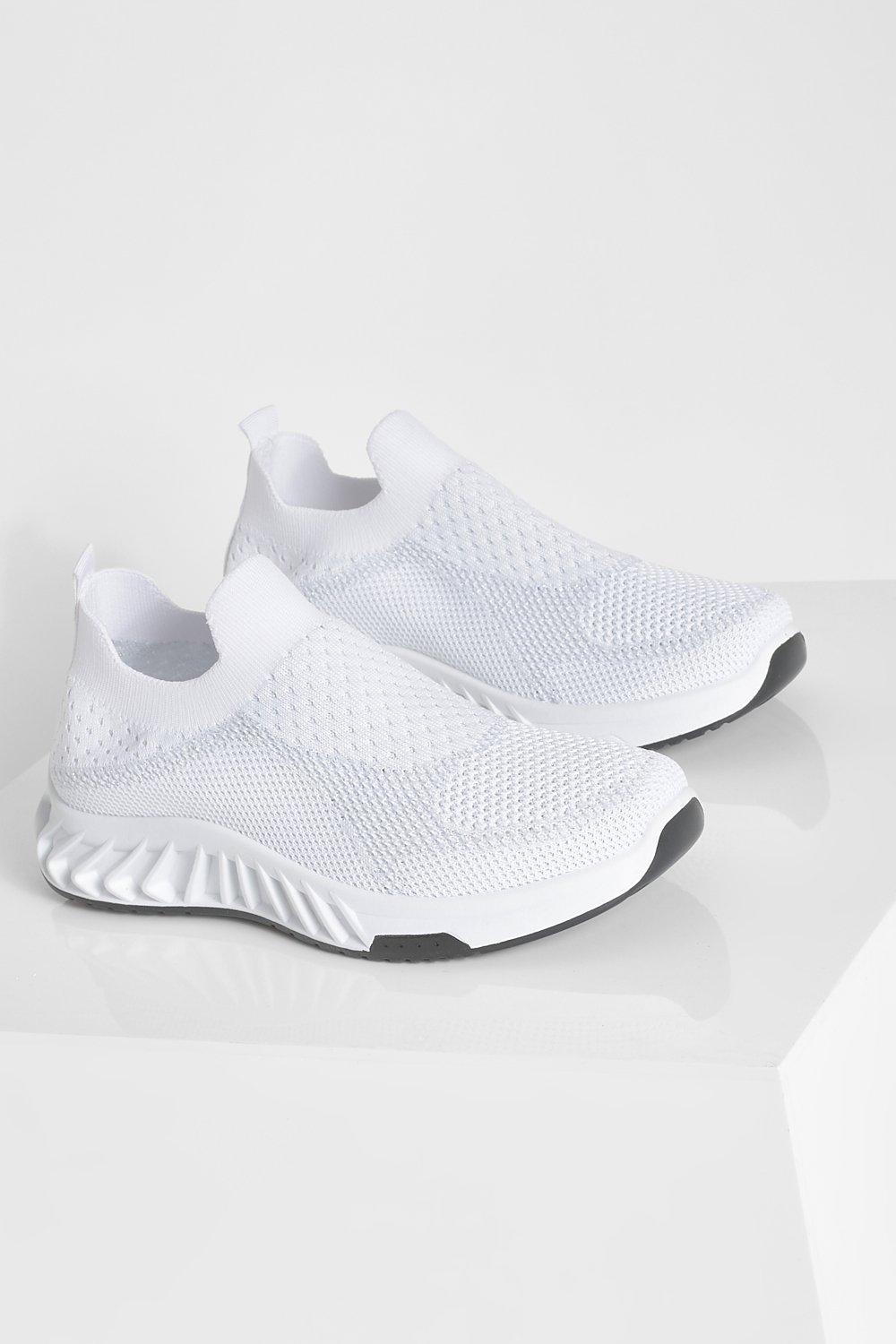 Womens white 2025 sock trainers