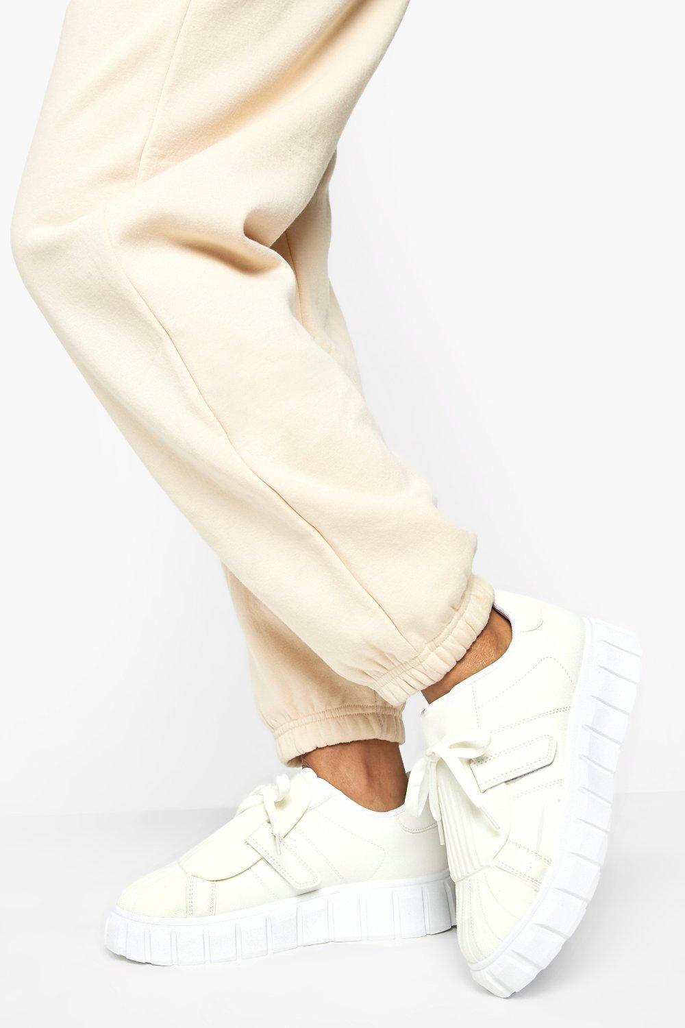 boohoo chunky white trainers